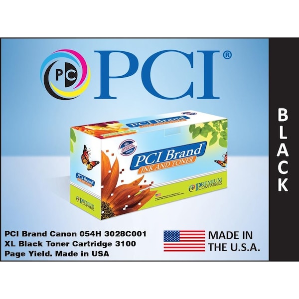 Pci Reman Canon 054H 3028C001 Black Toner 31K for Canon LBP641, LBP642, MF641, MF642, MF643, MF644, MF645 3028C001-PCI - main